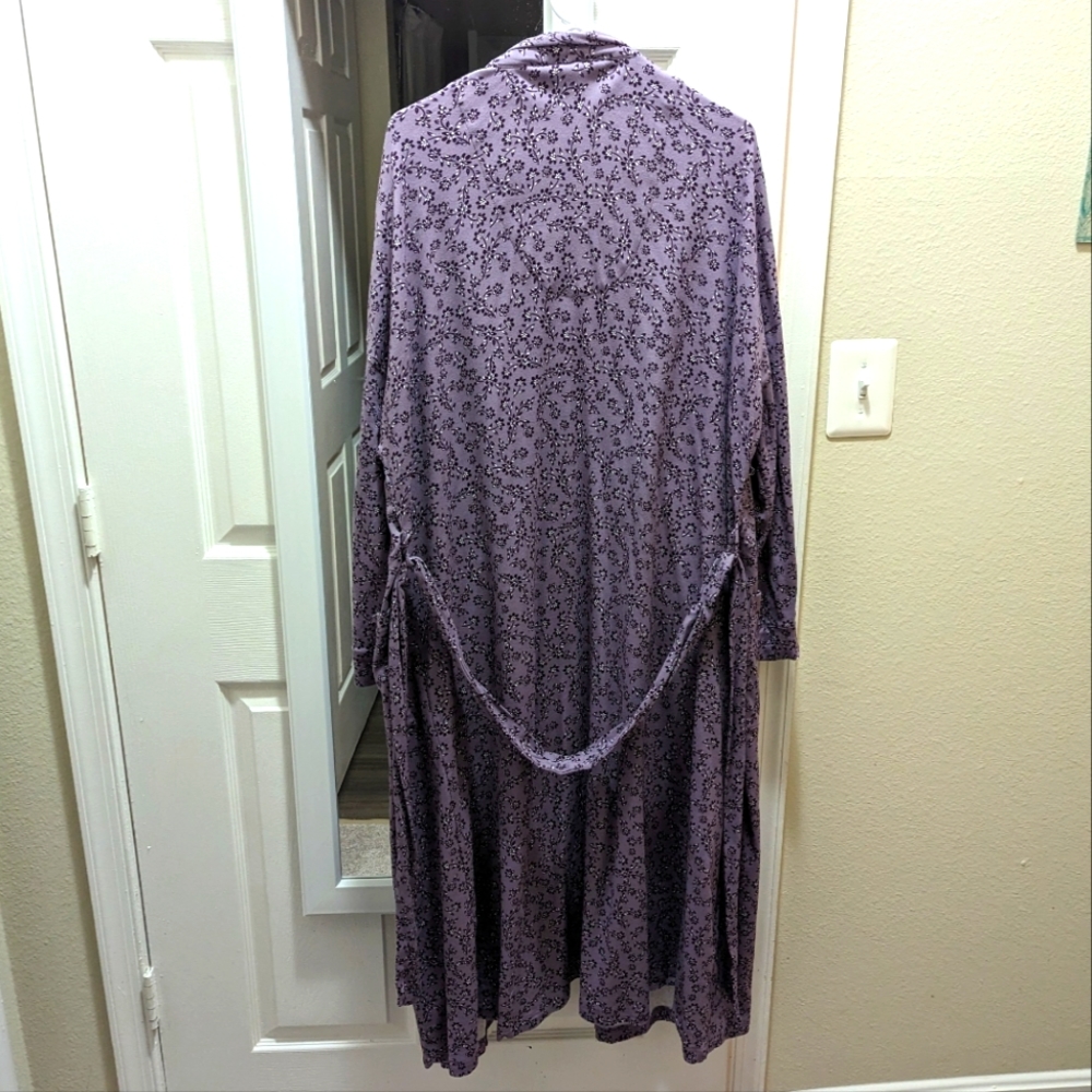Purple Floral Cotton Robe from Charter Club 2X